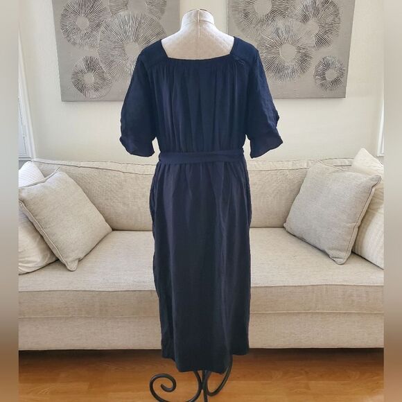 City Chic | Faux Wrap Layered Sleeve Dress - size 16 in Black - Picture 7 of 13